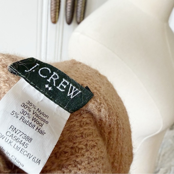 J. Crew Wool & Angora Blend Tan Knit Infinity Scarf - Picture 4 of 4